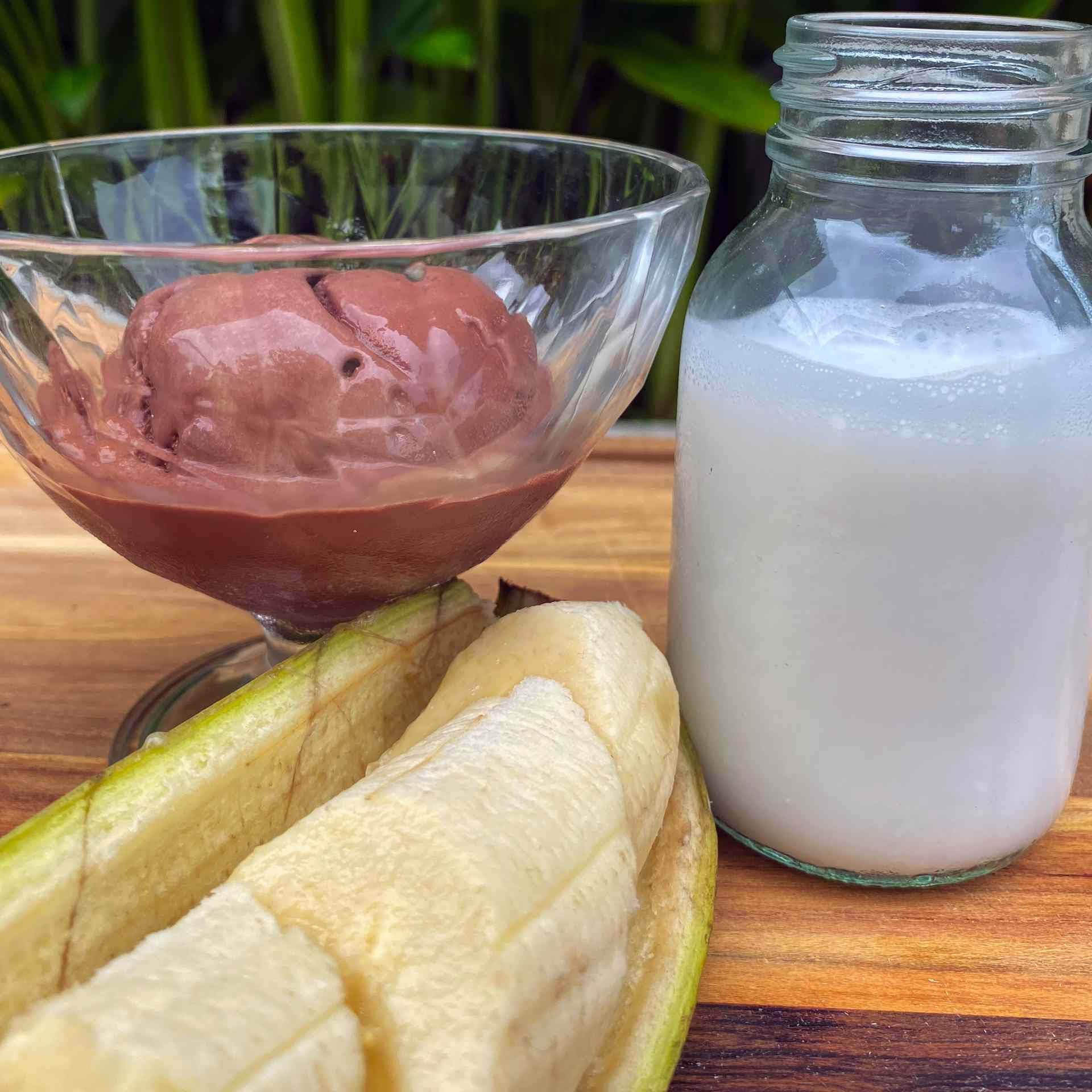 banana choco milk shake