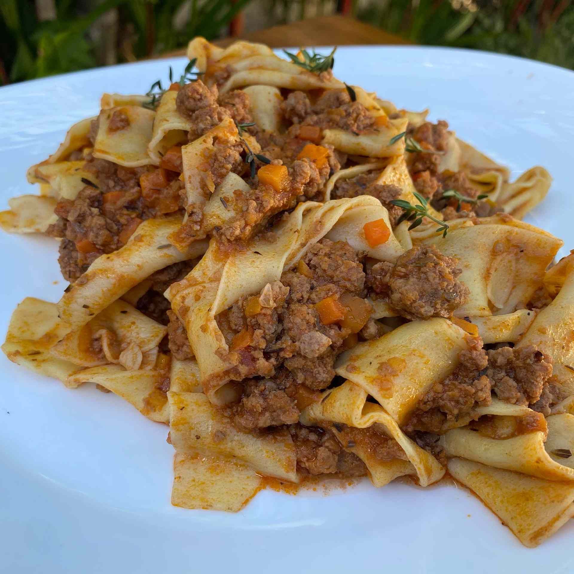 pappardelle with lamb